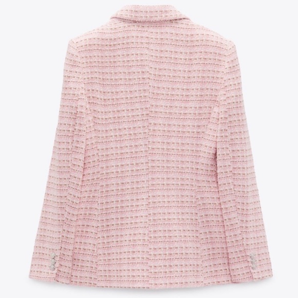 Zara Pink Tweed Blazer - Picture 13 of 13